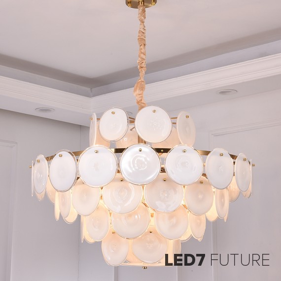 Ritz - Pearl Disk Chandelier